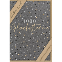 Allgemeine Wünsche Nature Cards unverpackte Glückwunschkarte mit Umschlag 1000 Glückssterne