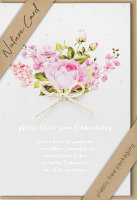 Geburtstag – Nature Cards – unverpackt - Glückwunschkarte im Format 11,5 x 17,5 cm mit Briefumschlag – Blumen