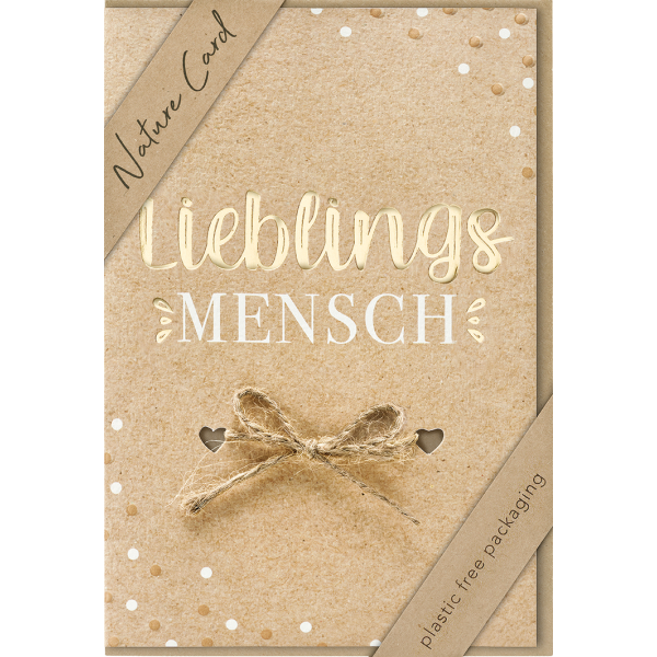 Allgemeine Wünsche Nature Cards unverpackte Glückwunschkarte mit Umschlag Lieblingsmensch