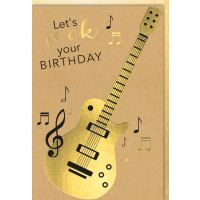 Geburtstag Glückwunschkarte mit Umschlag Gitarre...