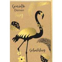 Geburtstag Glückwunschkarte mit Umschlag Flamingo...