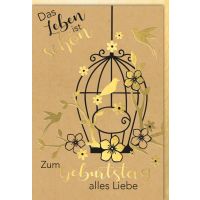 Geburtstag Glückwunschkarte mit Umschlag Das Leben...