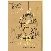 Geburtstag Glückwunschkarte mit Umschlag Das Leben...