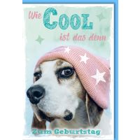 Geburtstag Glückwunschkarte mit Umschlag Hund mit...