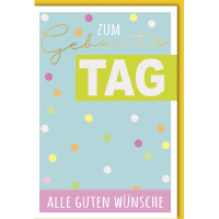 Geburtstag Glückwunschkarte mit Umschlag Konfetti...