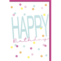 Geburtstag Glückwunschkarte mit Umschlag Konfetti...