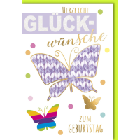 Geburtstag Glückwunschkarte mit Umschlag...