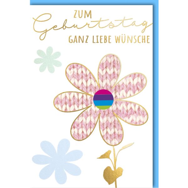 Geburtstag Glückwunschkarte mit Umschlag Blume Ganz Liebe Wünsche