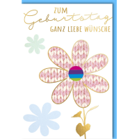 Geburtstag Glückwunschkarte mit Umschlag Blume Ganz...