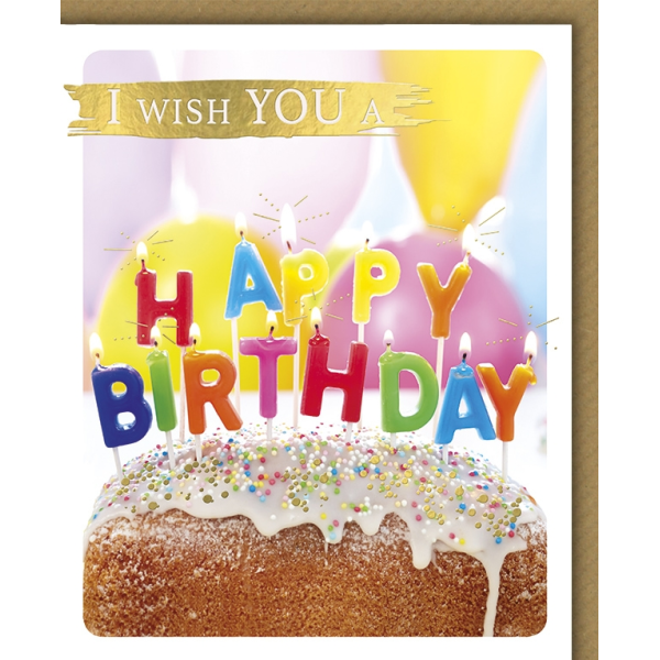 Geburtstag Snapshot Glückwunschkarte mit Umschlag I wish you a happy birthday