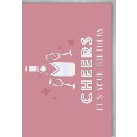 Geburtstag Glückwunschkarte mit Umschlag Cheers it`s...