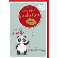 Geburtstag Glückwunschkarte mit Umschlag Panda Lass...