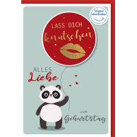 Geburtstag Glückwunschkarte mit Umschlag Panda Lass...