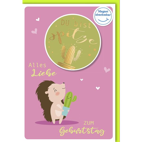 Geburtstag Glückwunschkarte mit Umschlag Du bist spitze