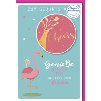 Geburtstag Glückwunschkarte mit Umschlag Cheers...