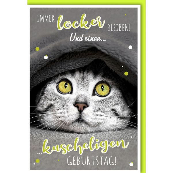 Geburtstag Glückwunschkarte mit Umschlag Immer locker bleiben!