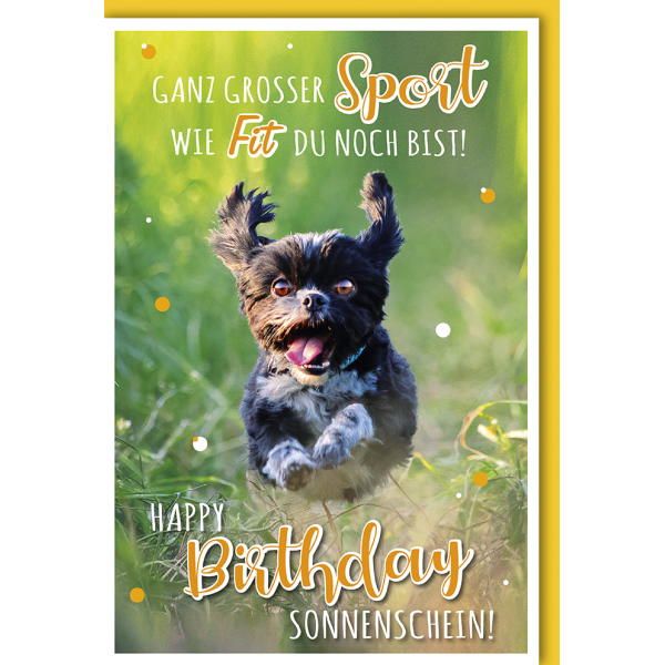 Geburtstag Glückwunschkarte mit Umschlag Ganz großer Sport wie fit du bist