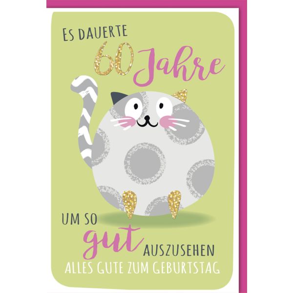 60. Geburtstag Glückwunschkarte mit Umschlag 60 Gut Aussehen Alles Gute