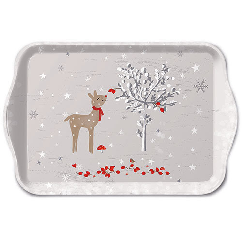 Weihnachten – Tray Melamine – Tablett – Format: 13 x 21 cm – Sniffing Deer