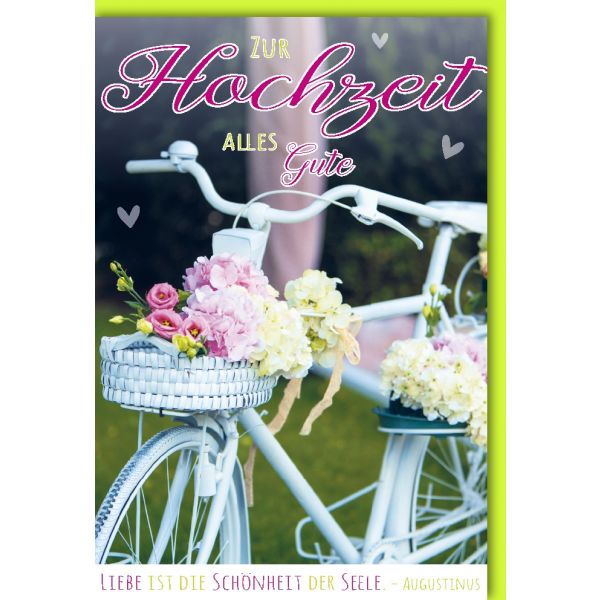 Hochzeitskarten Vermählung Glückwunschkarte mit Umschlag Liebe Schönheit Seele Alles Gute zur Hochzeit