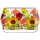 A Tray Melamine Tablett 13 x 21 cm Sunny Flowers Cream Sonnenblumen