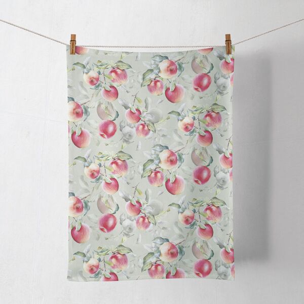 A Geschirrtuch Kitchen towel Format: 50 cm x 70 cm 1 Geschirrtuch pro Packung Fresh Apples Green Frische grüne Äpfel