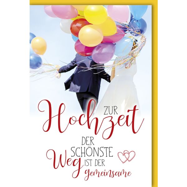 Hochzeitskarten Glückwunschkarte mit Umschlag Der schönste Weg ist der gemeinsame