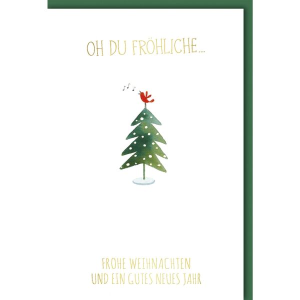 Weihnachtskarte mit Umschlag Oh du fröhliche...