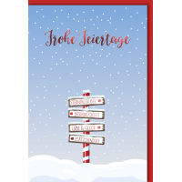Weihnachtskarte mit Umschlag Frohe Feiertage...