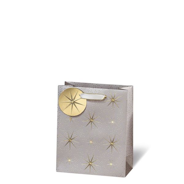 Weihnachten Geschenktüte - Geschenktasche - A5-Format - Magic Christmas - Sterne silber