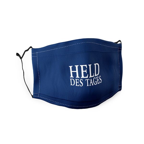 Gute Laune Maske - "Held des Tages" - Schutzmaske - Gesichtsmaske - Atemschutzmaske - Geschenke für Dich