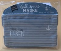 Gute Laune Maske - "Geniesse das Leben" - Schutzmaske - Gesichtsmaske - Atemschutzmaske - Geschenke für Dich