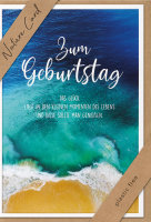 Geburtstag – Nature Cards – unverpackt - Glückwunschkarte im Format 11,5 x 17,5 cm mit Briefumschlag – Meer