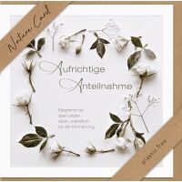 Trauer Beileid Nature Cards Quadratische unverpackte...