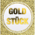 A Allgemeine Wünsche Goldstück Glitzer Bling Bling quadratische Glückwunschkarte mit Umschlag