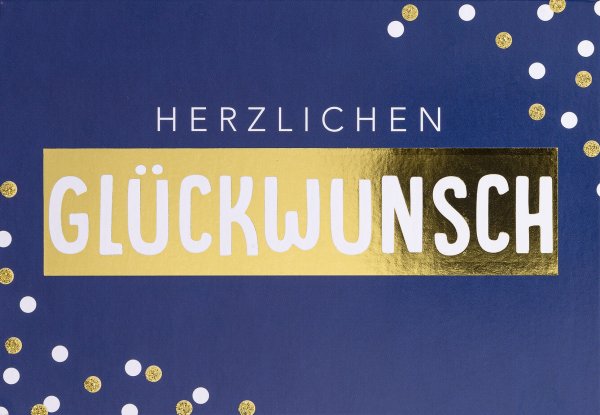 Allgemeine Wünsche - Bling Bling - Glückwunschkarte im Format 11,5x17cm mit Umschlag