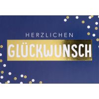 Allgemeine Wünsche Herzlichen Glückwunsch blau...