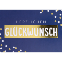 Allgemeine Wünsche Herzlichen Glückwunsch blau...