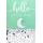 Geburtstag Bling Bling Glückwunschkarte mit Umschlag Hello little one Mond