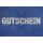 Gutschein Glückwunschkarte mit Umschlag Bling Bling blau mit silberner Glitzerschrift