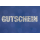 Gutschein Glückwunschkarte mit Umschlag Bling Bling blau mit silberner Glitzerschrift