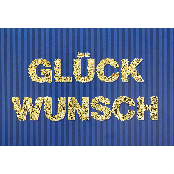 Allgemeine Wünsche Glückwunsch Glitzer Bling Bling Glückwunschkarte mit Umschlag