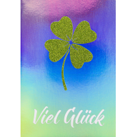Allgemeine Wünsche Viel Glück Glitzer Kleeblatt...