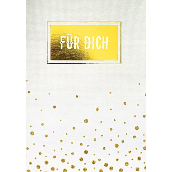 Allgemeine Wünsche Für Dich gold Bling Bling Glückwunschkarte mit Umschlag