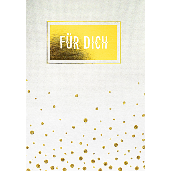 Allgemeine Wünsche Für Dich gold Bling Bling Glückwunschkarte mit Umschlag
