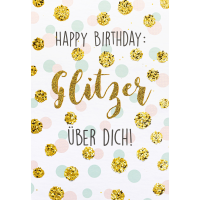A Geburtstag Bling Bling Glückwunschkarte mit...