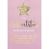 Geburtstag Bling Bling Glückwunschkarte mit Umschlag...