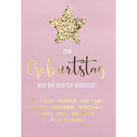 Geburtstag Bling Bling Glückwunschkarte mit Umschlag...
