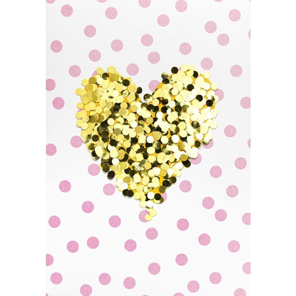 A Ohne Text - Blanko - Bling Bling - Glückwunschkarte im Format 11,5x17cm mit Umschlag