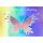 Geburtstag Bling Bling Glückwunschkarte mit Umschlag Alles Liebe zum Geburtstag regenbogen holo Schmetterling
